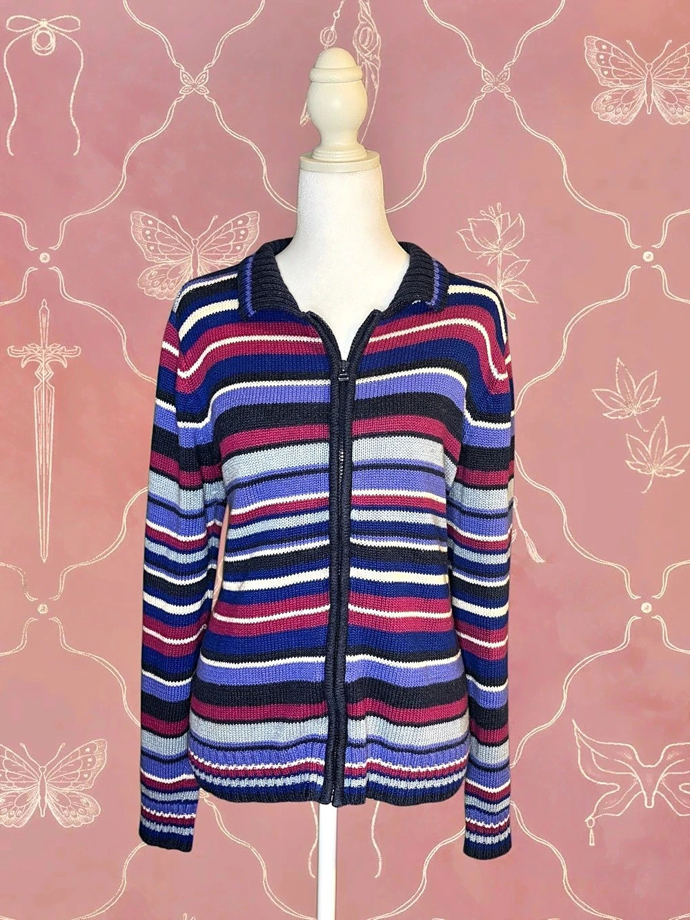 Vintage Striped Knit Sweater